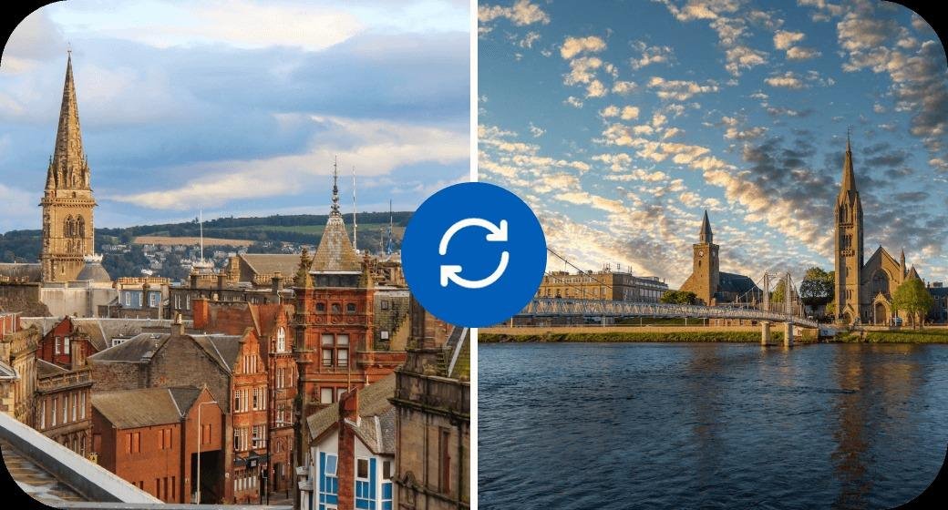 Dundee to Inverness or Inverness to Dundee
